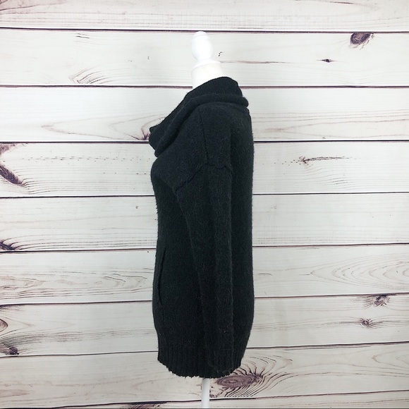 Lucky Brand Gray Wool Knitted Cowl Neck Sweater - Picture 4 of 7